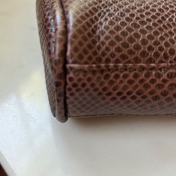 Vintage Ganson Brown leather Crossbody Bag New - Picture 5 of 11